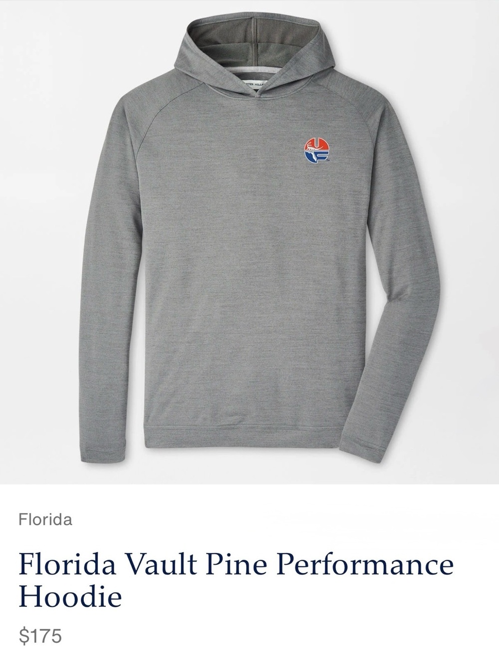 PETER MILLAR Florida Vault Pine Performance Hoodie